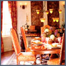 Actagonal Dining Room with customed furnishings
