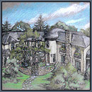 Normandy Architecture with Landscaping; Palo Alto